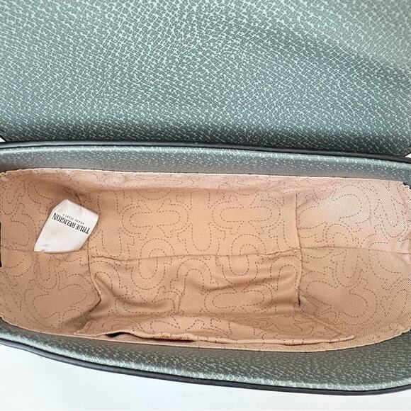 NEW True Religion Crossbody Mini Bag Sage Green Gold Horseshoe Logo Adjustable - Picture 6 of 8
